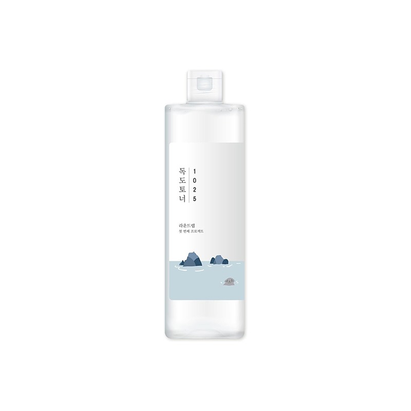 Round Lab 1025 Dokdo Toner providing deep, mineral-rich hydration for sensitive skin.