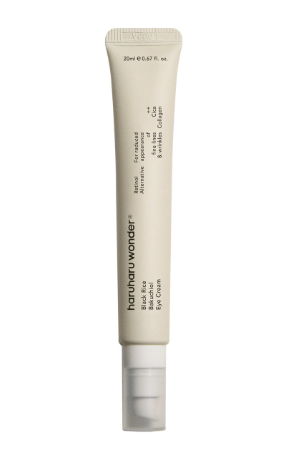 Haruharu Wonder Black Rice Bakuchiol Eye Cream, a gentle retinol alternative for fine lines.