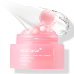 The Medicube Salmon DNA PDRN Capsule Cream for improving skin elasticity and regeneration.