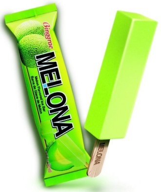 The iconic green Melona ice cream bar, a classic Korean dessert.