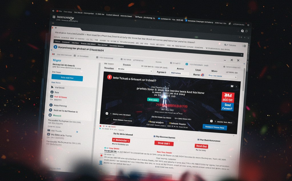 A screenshot of the Interpark Global or Yes24 ticketing website, representing the K-Pop ticketing war.