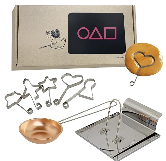 A Dalgona candy making kit, the globally famous K-Drama prop from 'Squid Game'.