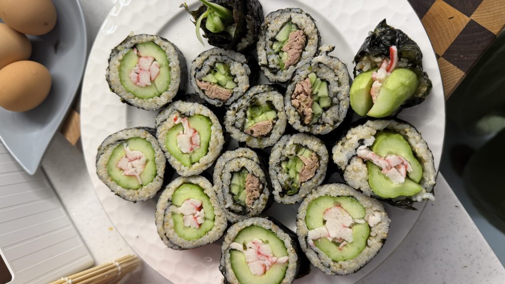 korean cucumber kimbap