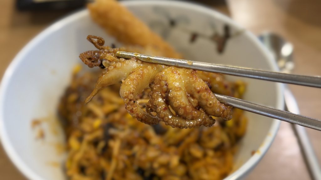 spicy korean baby octopus menu