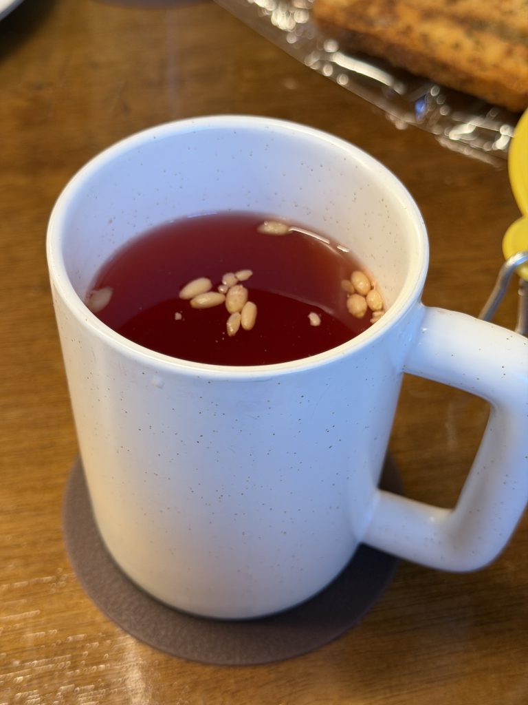 korean omija tea and potato bread