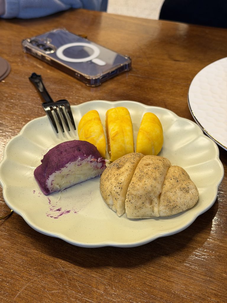 korean omija tea and potato bread
