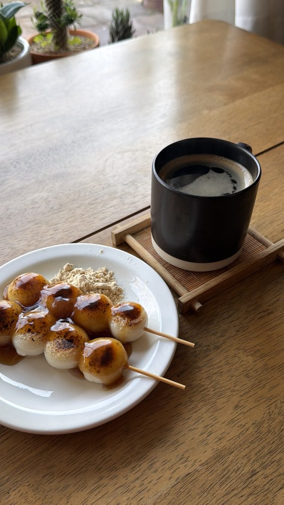 grilled dango with honey